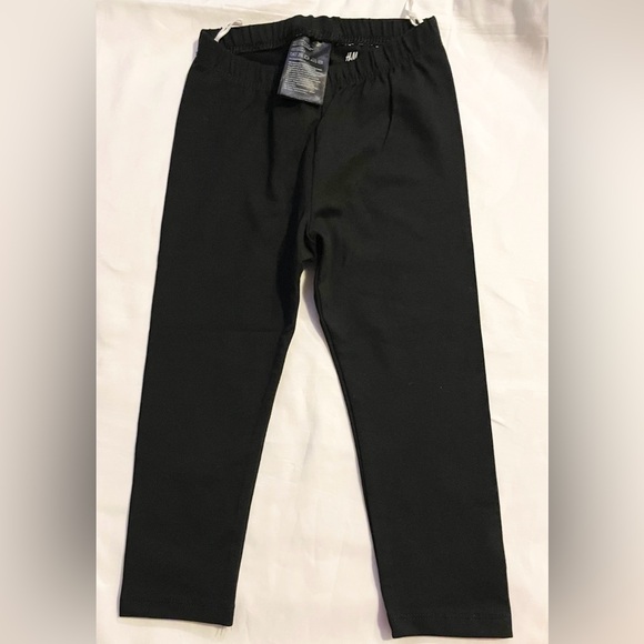 2pk Sz 2T H&M organic cotton long leggings black - Picture 2 of 4